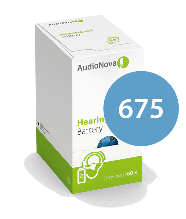 AudioNova - hoortoestel batterijen maat 675 (60 stuks)