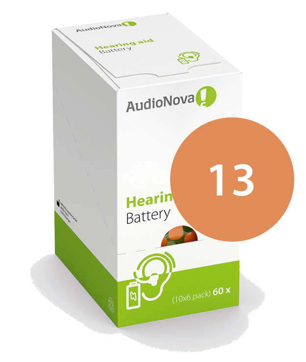 AudioNova - hoortoestel batterijen maat 13 (60 stuks)